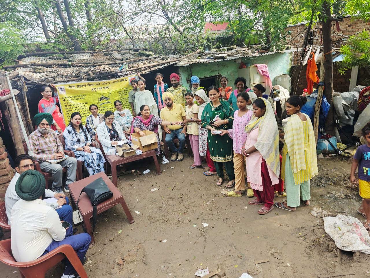 Health Department organized a medical camp in Jujhar Nagar.